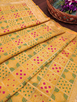 image, Minakari Silk Blend Traditional Ethnic Banarasi Woven Patola Dupatta For WOMEN | DEVANGI
