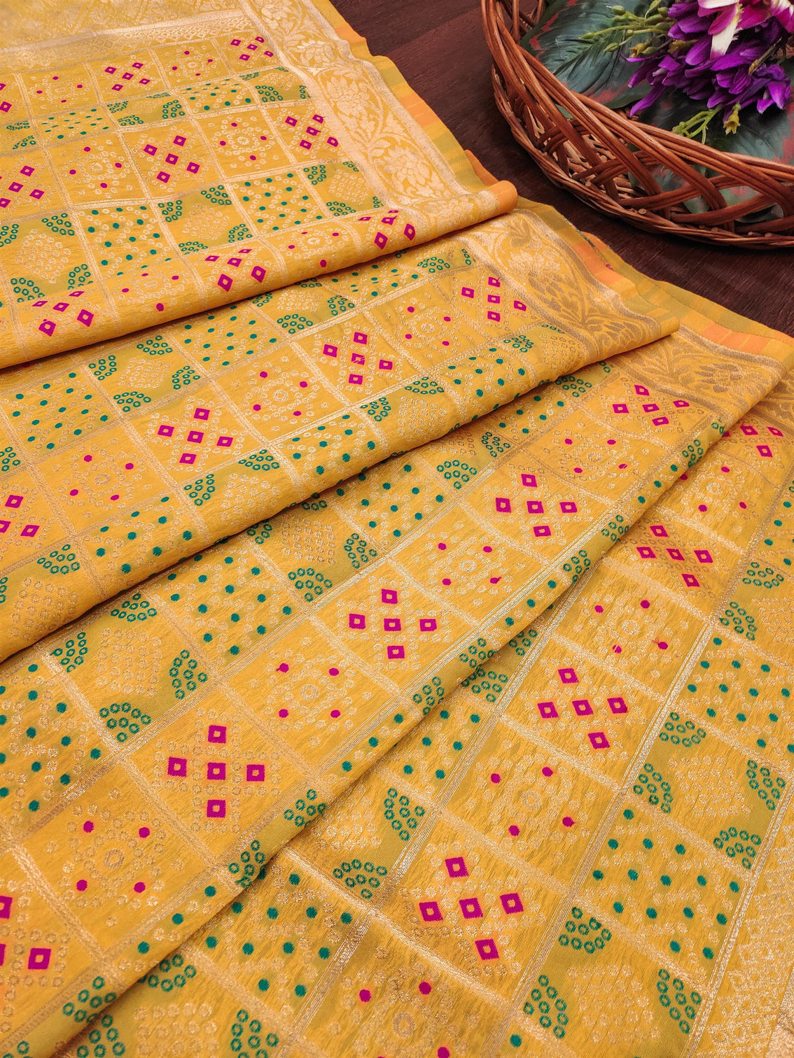 Minakari Silk Blend Traditional Ethnic Banarasi Woven Patola Dupatta For WOMEN | DEVANGI