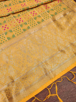 image, Minakari Silk Blend Traditional Ethnic Banarasi Woven Patola Dupatta For WOMEN | DEVANGI
