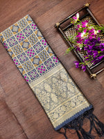 image, Minakari Silk Blend Traditional Ethnic Banarasi Woven Patola Dupatta For WOMEN | DEVANGI
