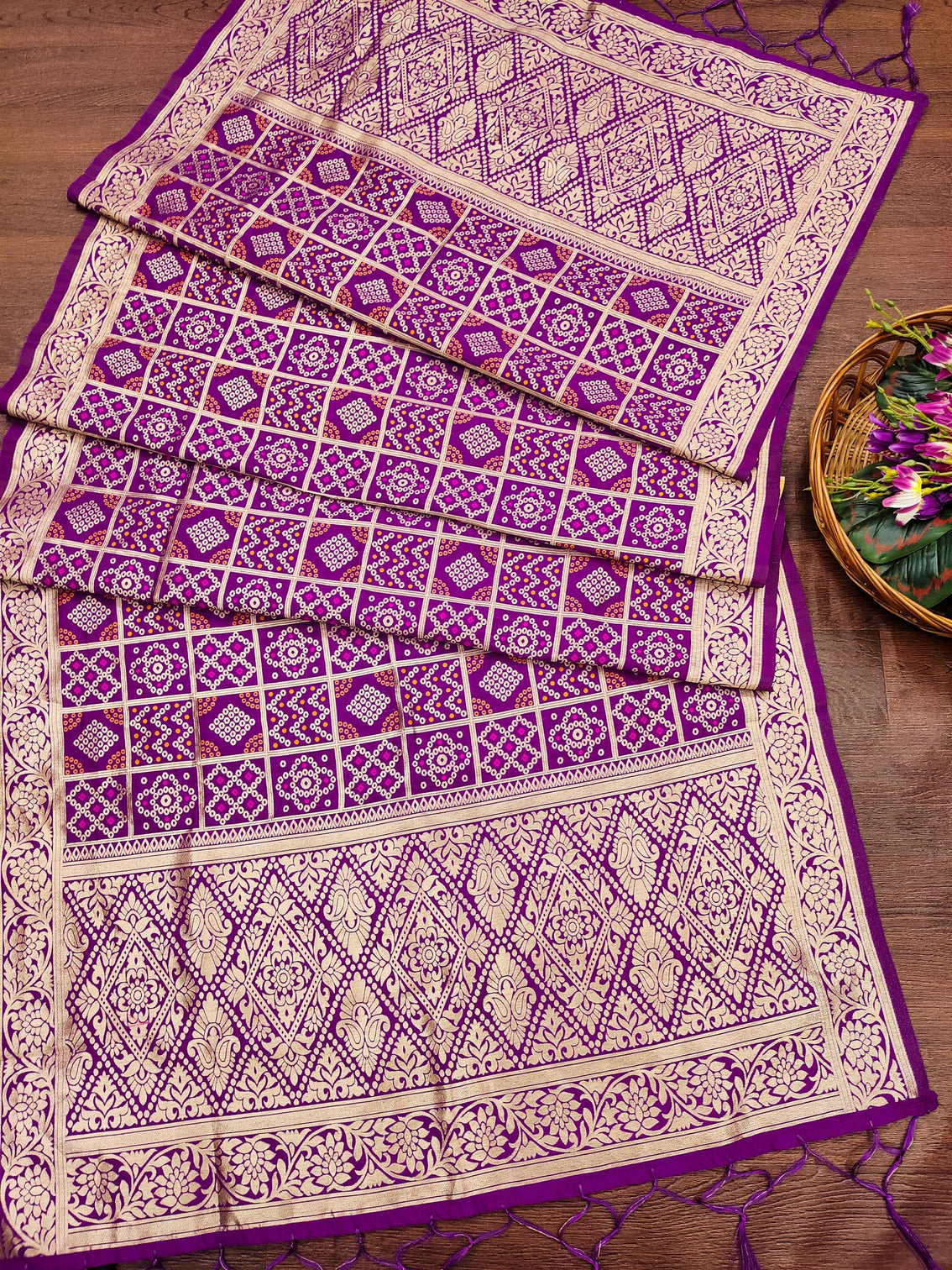 Minakari Silk Blend Traditional Ethnic Banarasi Woven Patola Dupatta For WOMEN | DEVANGI