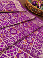 image, Minakari Silk Blend Traditional Ethnic Banarasi Woven Patola Dupatta For WOMEN | DEVANGI

