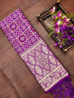image, Minakari Silk Blend Traditional Ethnic Banarasi Woven Patola Dupatta For WOMEN | DEVANGI
