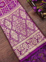 image, Minakari Silk Blend Traditional Ethnic Banarasi Woven Patola Dupatta For WOMEN | DEVANGI
