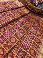 image, Minakari Silk Blend Traditional Ethnic Banarasi Woven Patola Dupatta For WOMEN | DEVANGI

