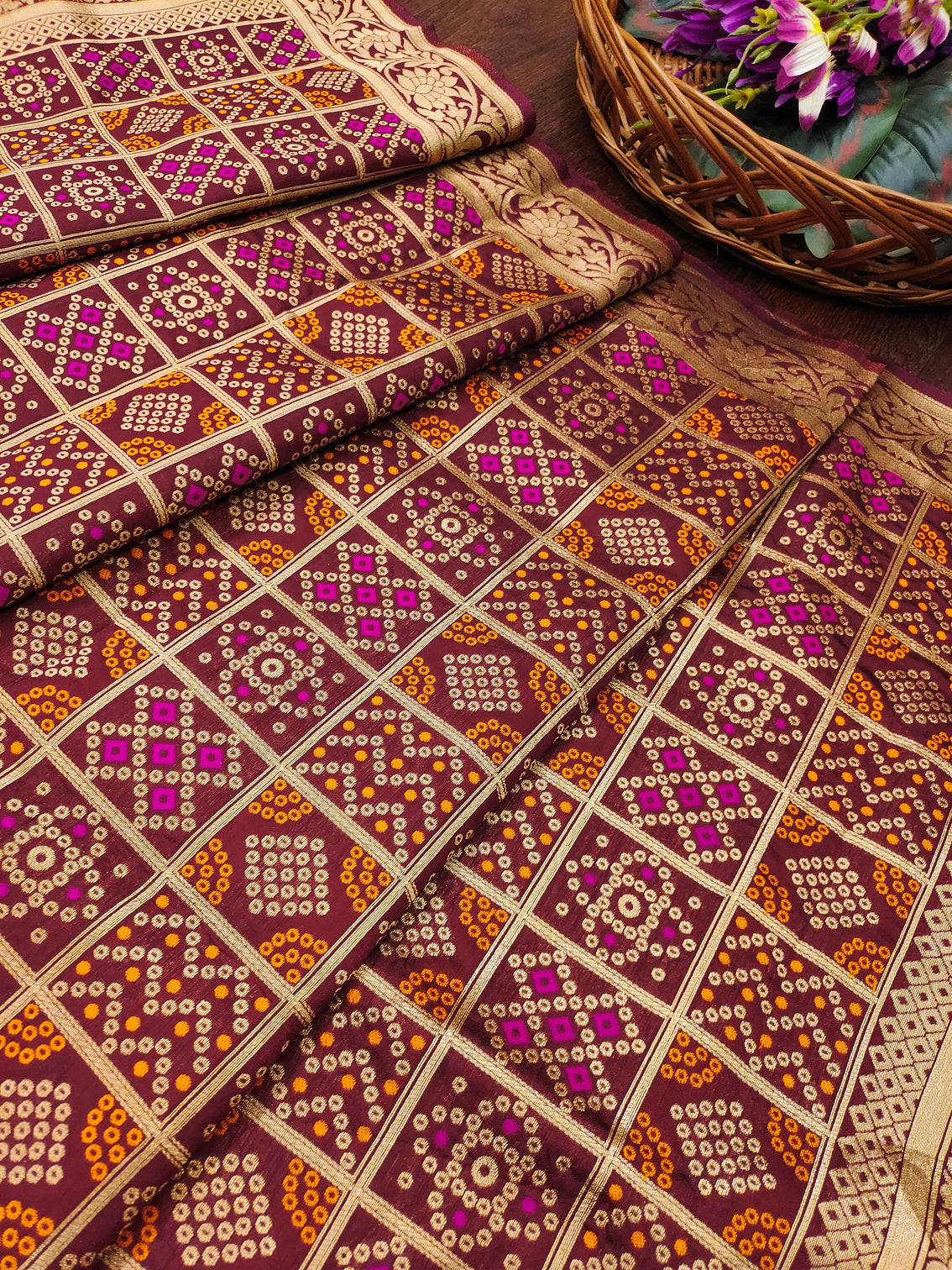 Minakari Silk Blend Traditional Ethnic Banarasi Woven Patola Dupatta For WOMEN | DEVANGI