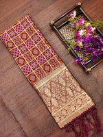 image, Minakari Silk Blend Traditional Ethnic Banarasi Woven Patola Dupatta For WOMEN | DEVANGI
