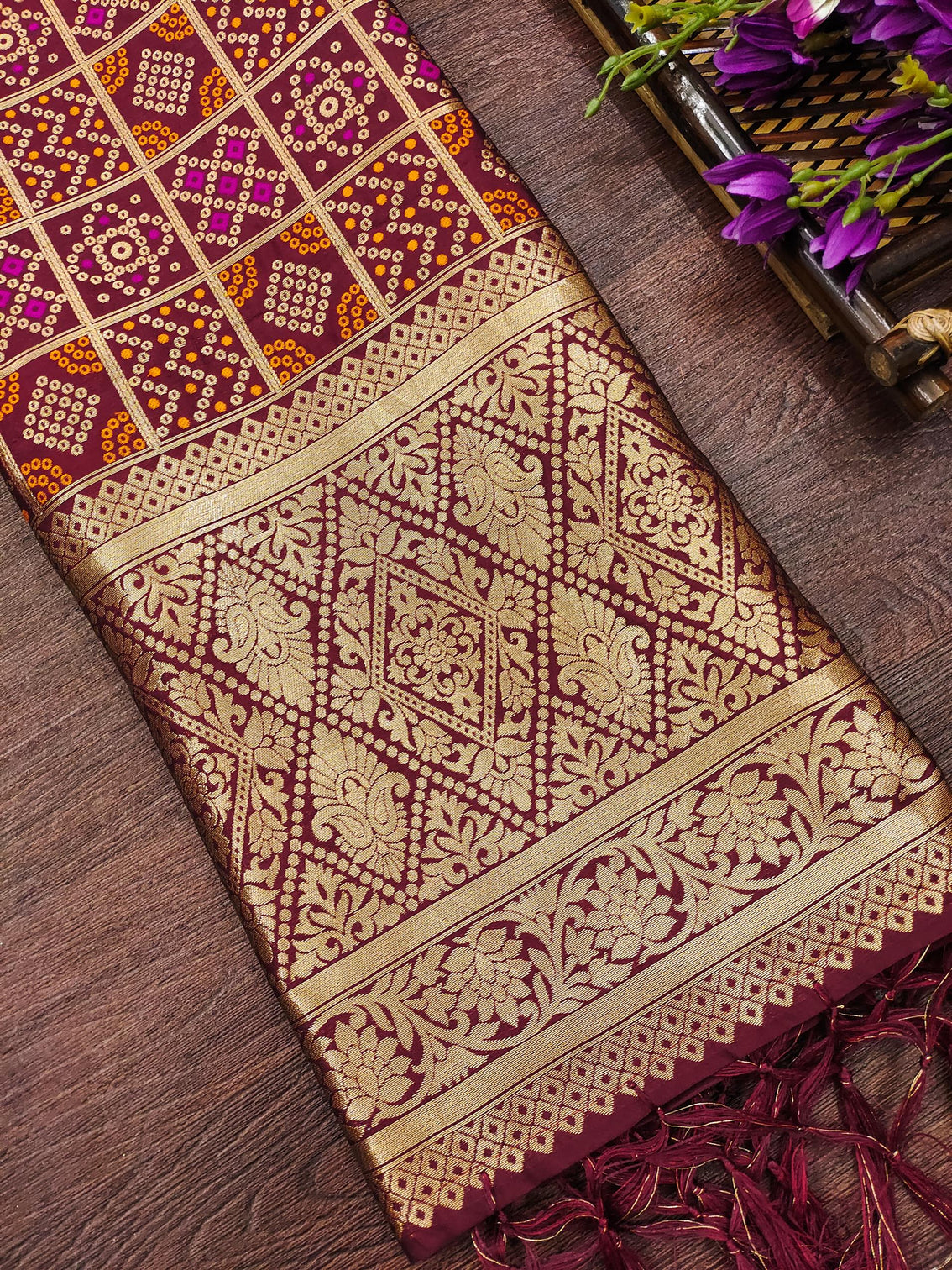 Minakari Silk Blend Traditional Ethnic Banarasi Woven Patola Dupatta For WOMEN | DEVANGI