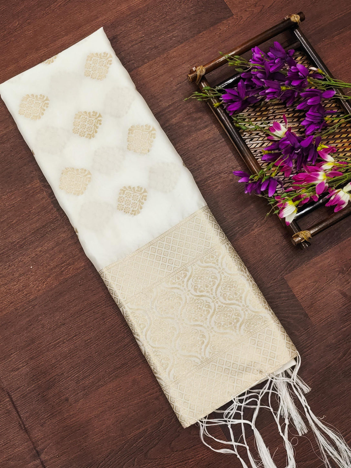 Floral Paithani Silk Blend Traditional Ethnic Banarasi Woven Patola Dupatta For WOMEN | DEVANGI