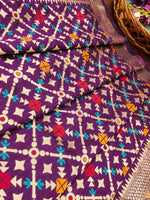 image, Banarasi Silk Blend Traditional Ethnic Woven Patola Dupatta For WOMEN | DEVANGI
