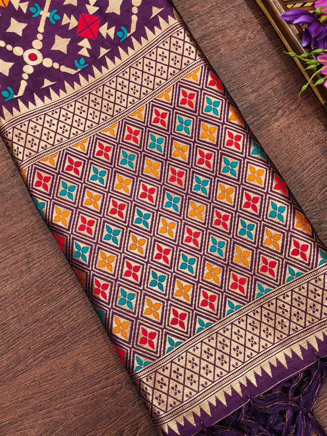 Banarasi Silk Blend Traditional Ethnic Woven Patola Dupatta For WOMEN | DEVANGI