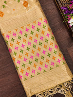 image, Floral Silk Blend Traditional Ethnic Banarsi  Woven Patola Dupatta For WOMEN | DEVANGI
