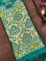 image, Floral Silk Blend Traditional Ethnic Banarasi Woven Patola Dupatta For WOMEN | DEVANGI
