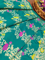 image, Floral Silk Blend Traditional Ethnic Banarasi Woven Patola Dupatta For WOMEN | DEVANGI
