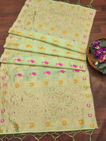 image, Floral Silk Blend Traditional Ethnic Banarasi Woven Patola Dupatta For WOMEN | DEVANGI
