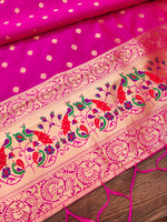 image, Silk Banarasi Patola woven Unstitched Salwar Suit Dress Material With Dupatta | DEVANGI
