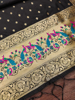 image, Silk Banarasi Patola woven Unstitched Salwar Suit Dress Material With Dupatta | DEVANGI
