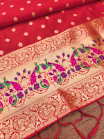 image, Silk Banarasi Patola woven Unstitched Salwar Suit Dress Material With Dupatta | DEVANGI
