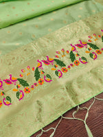 image, Silk Banarasi Patola woven Unstitched Salwar Suit Dress Material With Dupatta | DEVANGI
