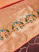 image, Silk Banarasi Patola woven Unstitched Salwar Suit Dress Material With Dupatta | DEVANGI
