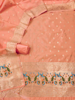 image, Silk Banarasi Patola woven Unstitched Salwar Suit Dress Material With Dupatta | DEVANGI

