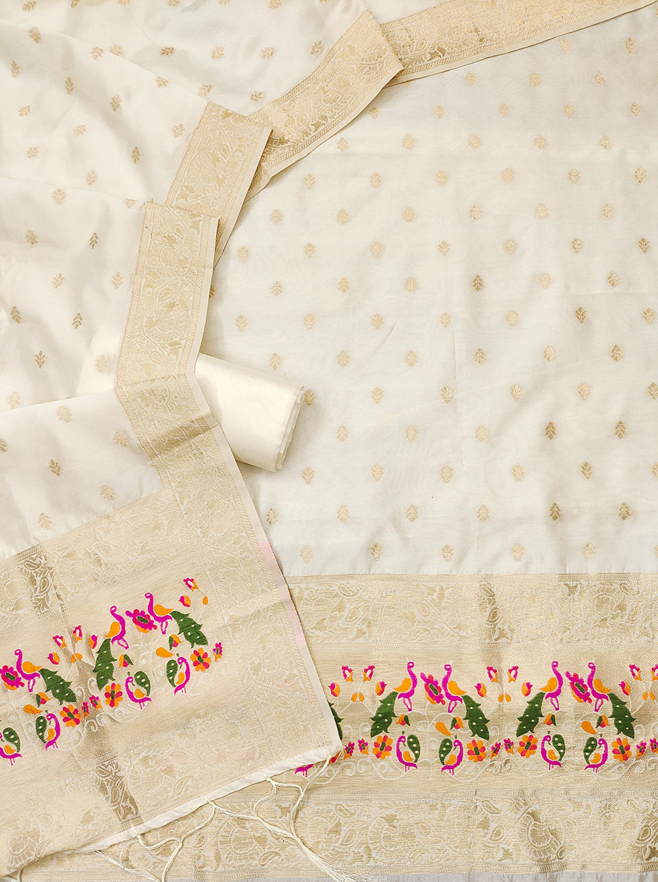 Silk Banarasi Patola woven Unstitched Salwar Suit Dress Material With Dupatta | DEVANGI