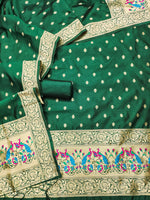 image, Silk Banarasi Patola woven Unstitched Salwar Suit Dress Material With Dupatta | DEVANGI
