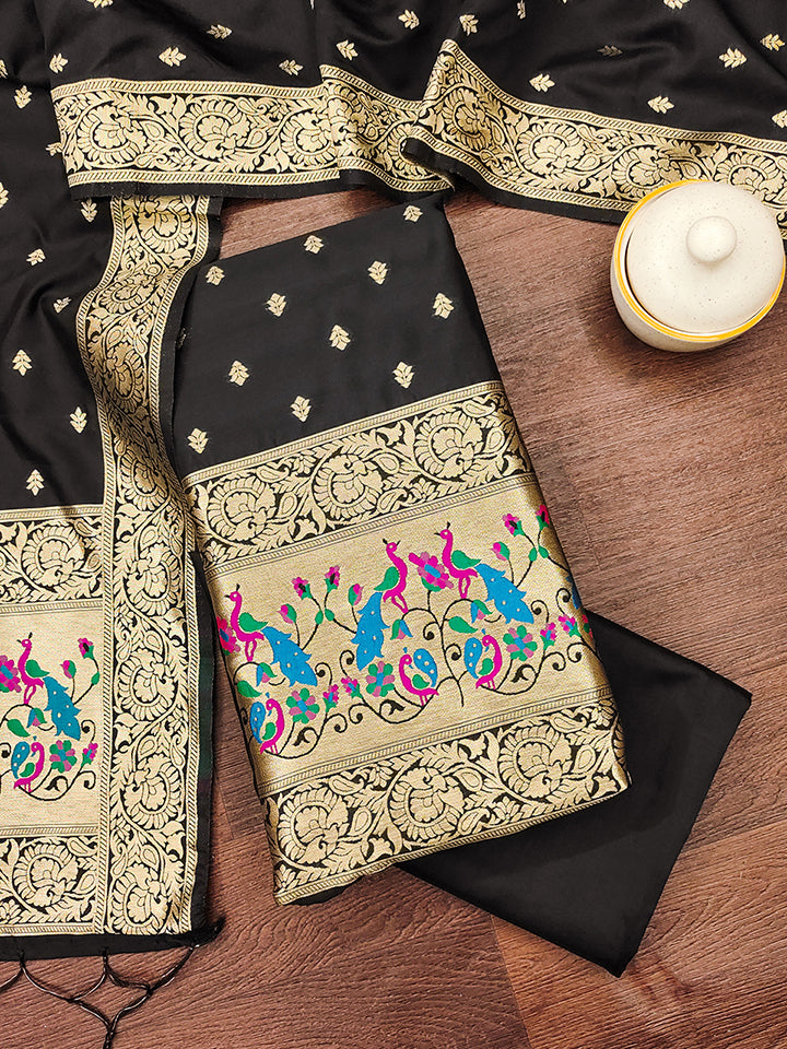 Silk Banarasi Patola woven Unstitched Salwar Suit Dress Material With Dupatta | DEVANGI