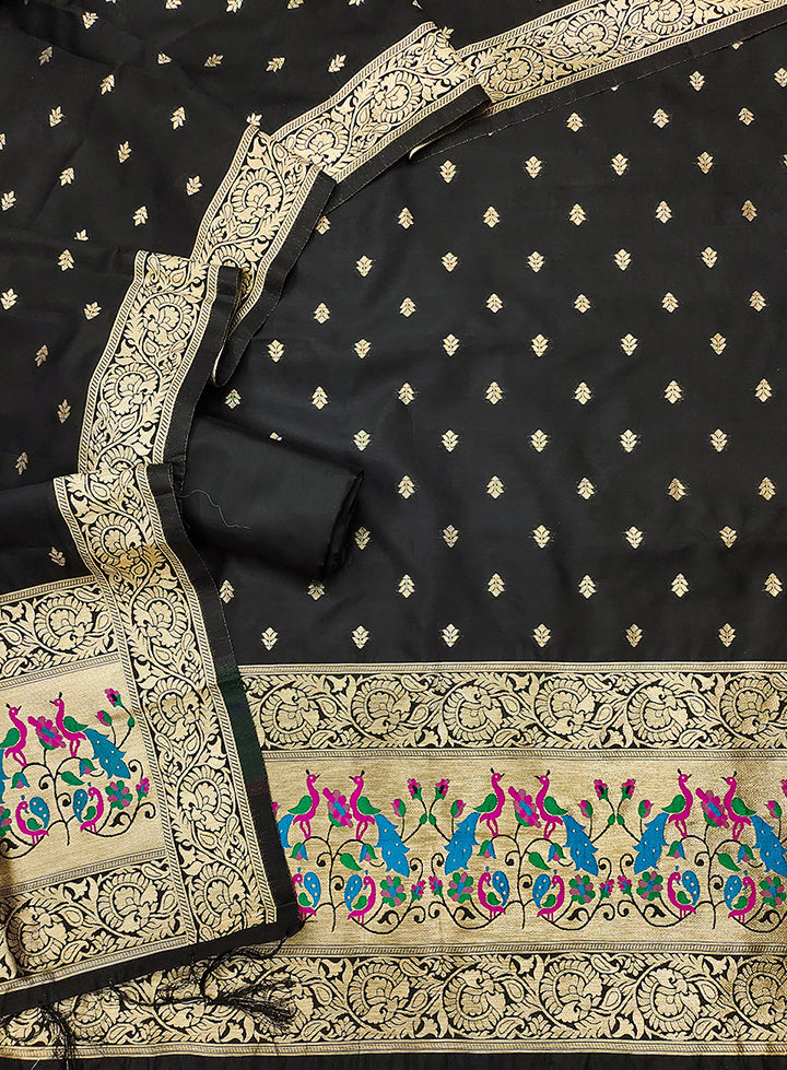 Silk Banarasi Patola woven Unstitched Salwar Suit Dress Material With Dupatta | DEVANGI