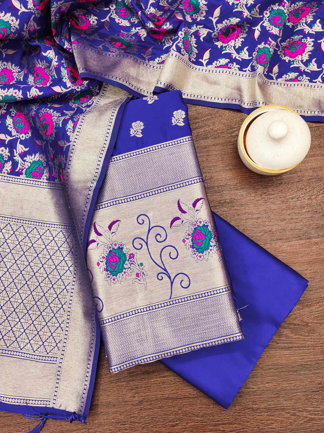 Silk Banarasi Patola woven Unstitched Salwar Suit Dress Material With Dupatta | DEVANGI