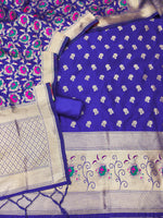 image, Silk Banarasi Patola woven Unstitched Salwar Suit Dress Material With Dupatta | DEVANGI

