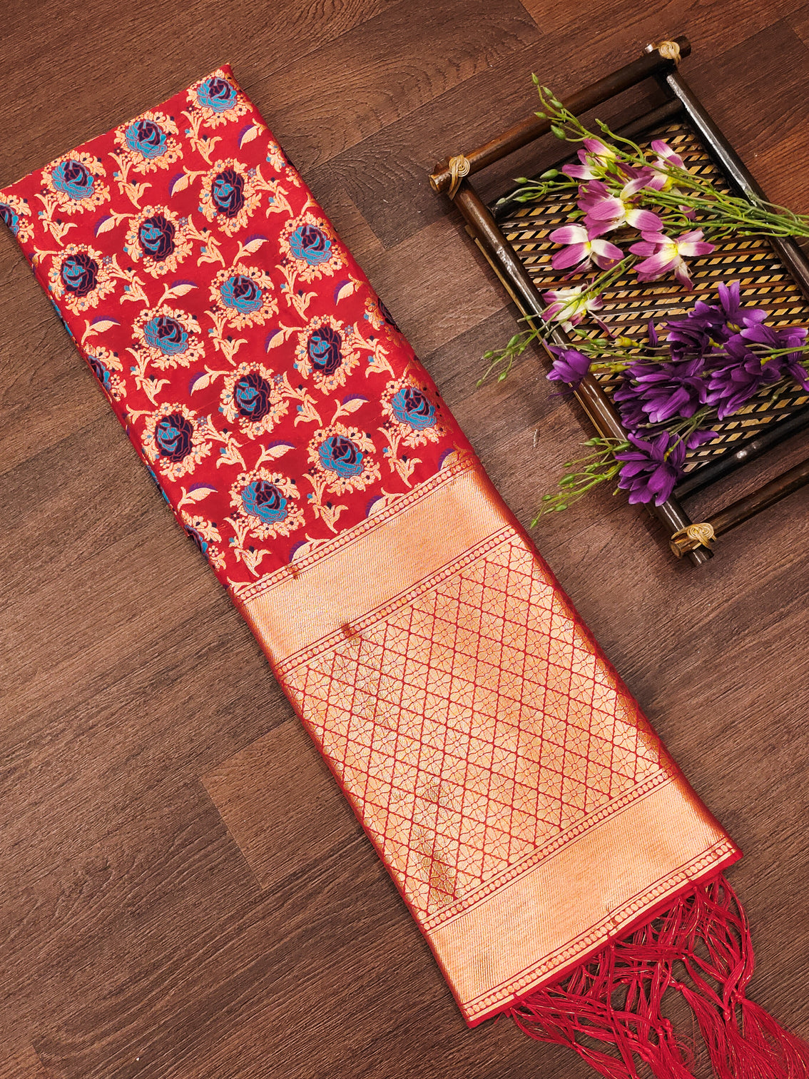 Silk Banarasi Patola woven Unstitched Salwar Suit Dress Material With Dupatta | DEVANGI