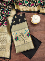 image, Silk Banarasi Patola woven Unstitched Salwar Suit Dress Material With Dupatta | DEVANGI
