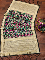 image, Silk Banarasi Patola woven Unstitched Salwar Suit Dress Material With Dupatta | DEVANGI
