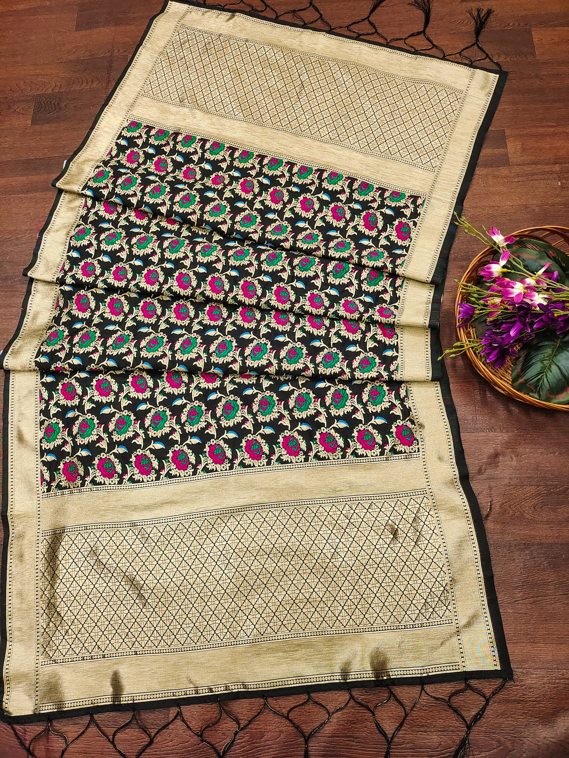 Silk Banarasi Patola woven Unstitched Salwar Suit Dress Material With Dupatta | DEVANGI