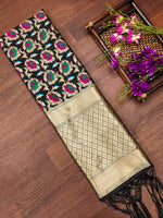 image, Silk Banarasi Patola woven Unstitched Salwar Suit Dress Material With Dupatta | DEVANGI
