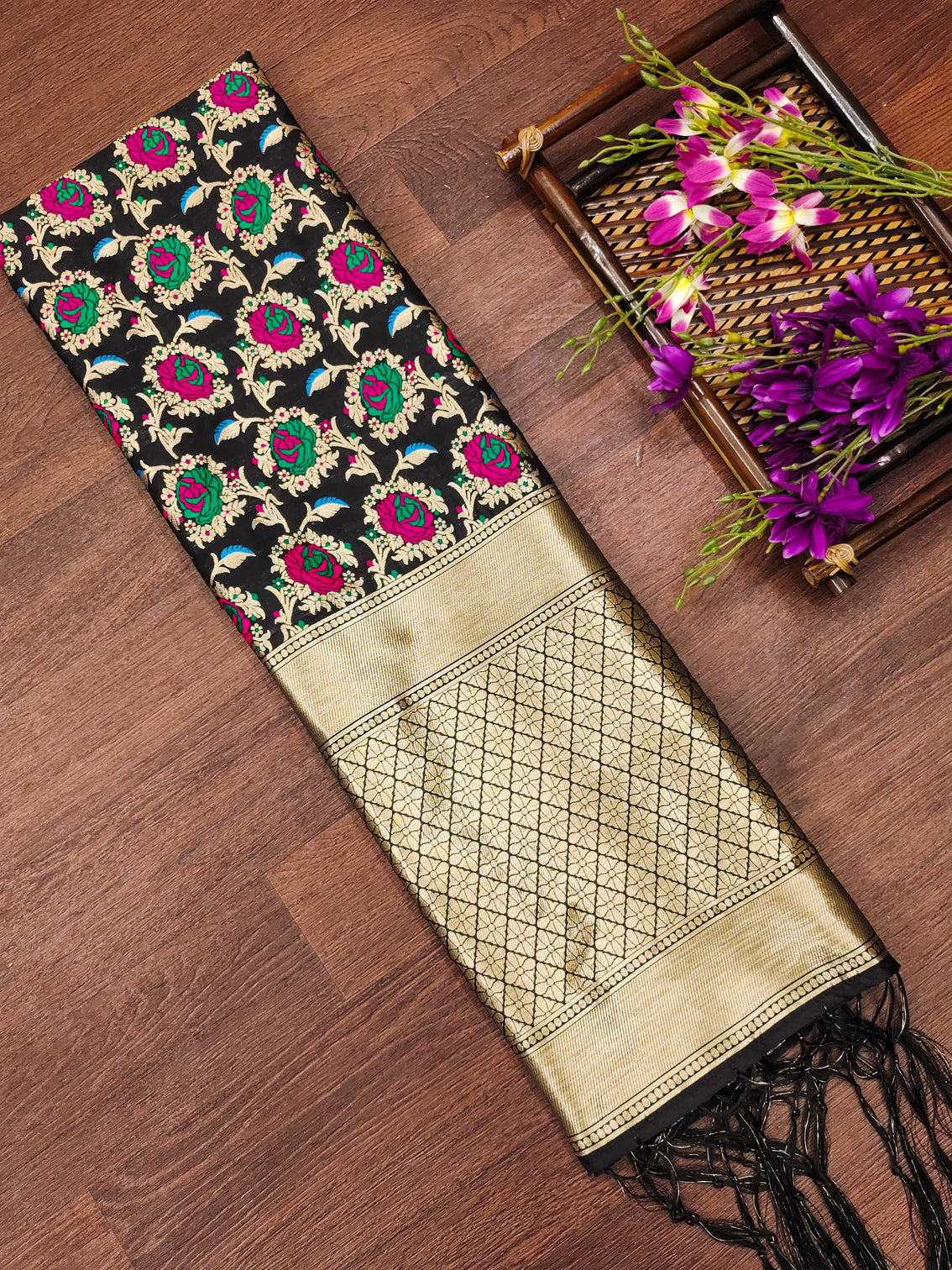 Silk Banarasi Patola woven Unstitched Salwar Suit Dress Material With Dupatta | DEVANGI