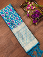 image, Silk Banarasi Patola woven Unstitched Salwar Suit Dress Material With Dupatta | DEVANGI

