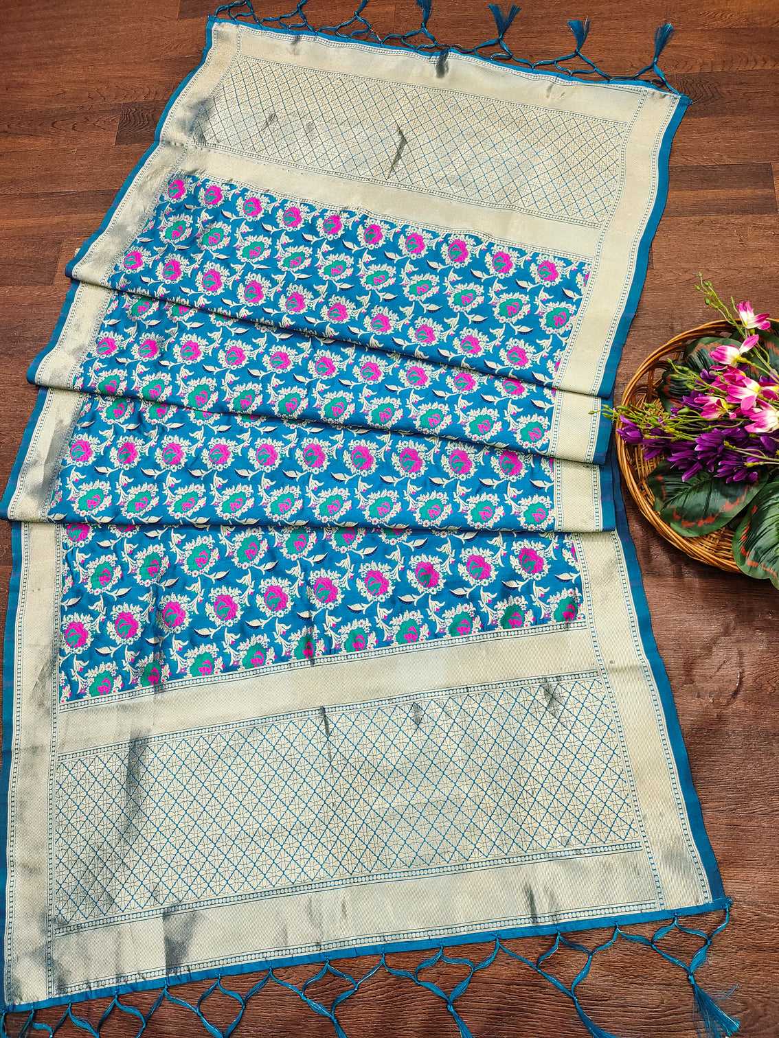 Silk Banarasi Patola woven Unstitched Salwar Suit Dress Material With Dupatta | DEVANGI