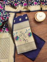 image, Silk Banarasi Patola woven Unstitched Salwar Suit Dress Material With Dupatta | DEVANGI
