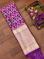 image, Silk Banarasi Patola woven Unstitched Salwar Suit Dress Material With Dupatta | DEVANGI

