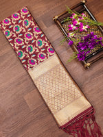 image, Silk Banarasi Patola woven Unstitched Salwar Suit Dress Material With Dupatta | DEVANGI

