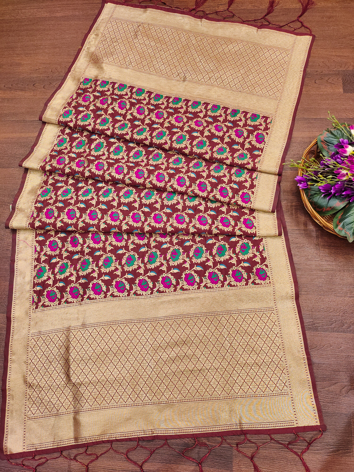 Silk Banarasi Patola woven Unstitched Salwar Suit Dress Material With Dupatta | DEVANGI