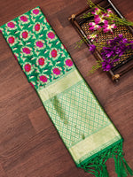 image, Silk Banarasi Patola woven Unstitched Salwar Suit Dress Material With Dupatta | DEVANGI
