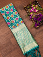 image, Silk Banarasi Patola woven Unstitched Salwar Suit Dress Material With Dupatta | DEVANGI
