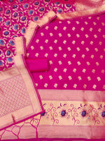 image, Silk Banarasi Patola woven Unstitched Salwar Suit Dress Material With Dupatta | DEVANGI
