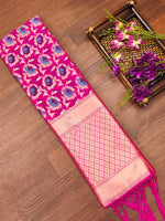 image, Silk Banarasi Patola woven Unstitched Salwar Suit Dress Material With Dupatta | DEVANGI
