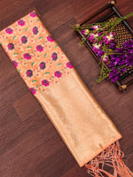 image, Silk Banarasi Patola woven Unstitched Salwar Suit Dress Material With Dupatta | DEVANGI
