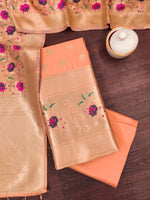 image, Silk Banarasi Patola woven Unstitched Salwar Suit Dress Material With Dupatta | DEVANGI

