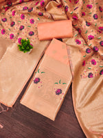 image, Silk Banarasi Patola woven Unstitched Salwar Suit Dress Material With Dupatta | DEVANGI
